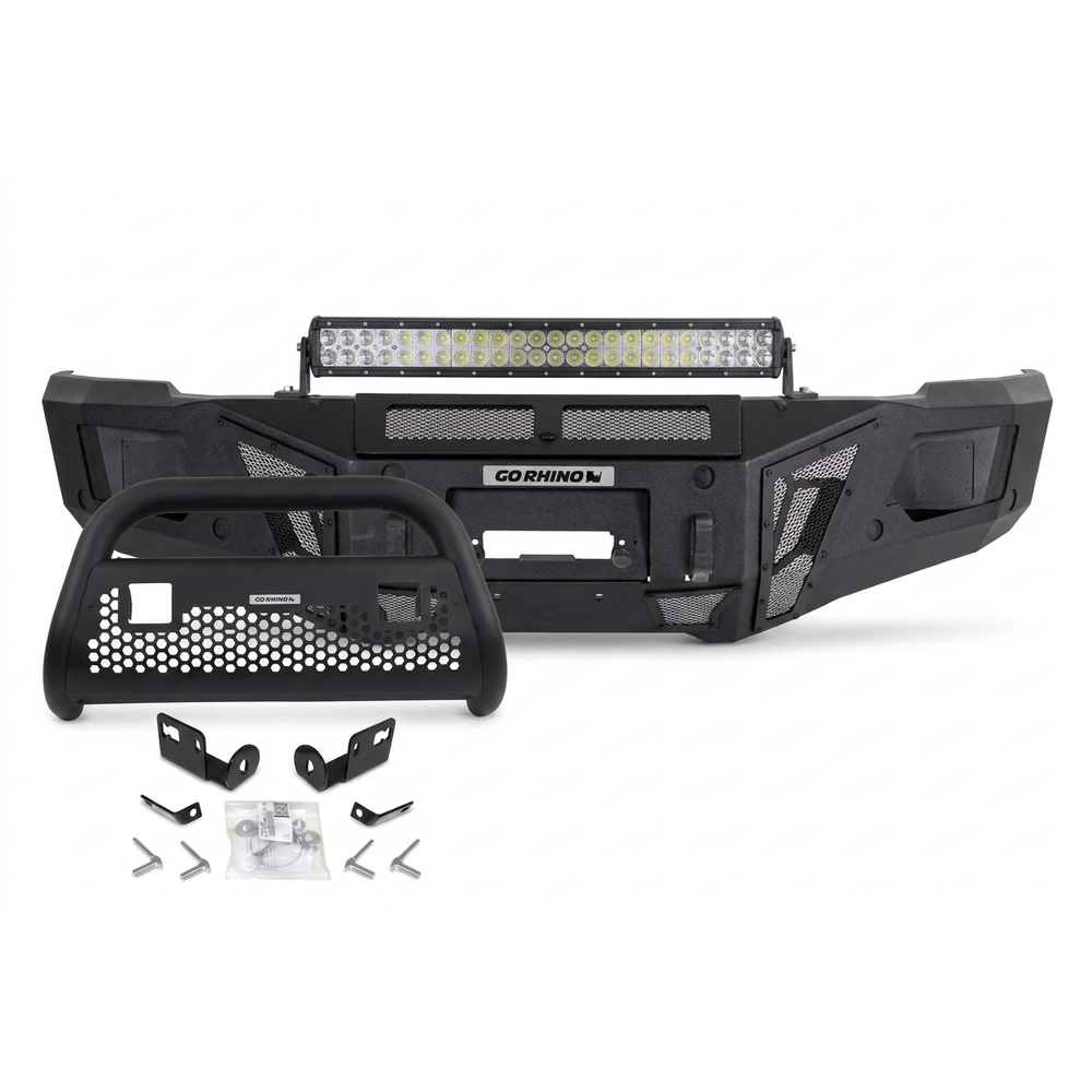 Go Rhino BR10.5 front bumper replacement with light bar and bull bar