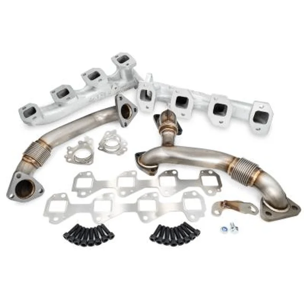 Exhaust manifolds, up-pipes, gaskets, and hardware