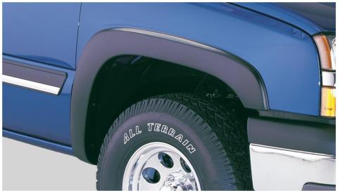 Black OE Style Smooth Finish 4-Piece Fender Flare Set For 2003-2007 Chevrolet Silverado Trucks (Check Application Guide) Bushwacker