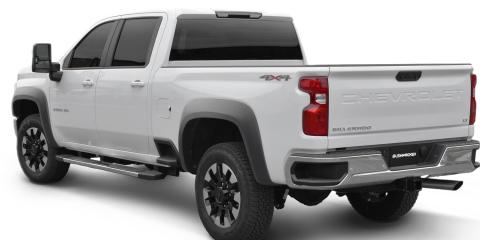 Black Extendafender Style Smooth Finish 4-Piece Fender Flare Set For 2020-2026 Chevrolet Silverado 2500/3500 Bushwacker