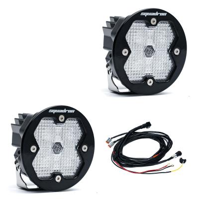 Squadron-R 2.0 Sport Black LED Auxiliary Light Pod Pair Universal Clear Work/Scene Baja Designs
