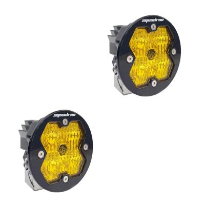 Squadron-R 2.0 Sport Black LED Auxiliary Light Pod Pair (No Harness) Universal Baja Amber Wide Cornering Baja Designs