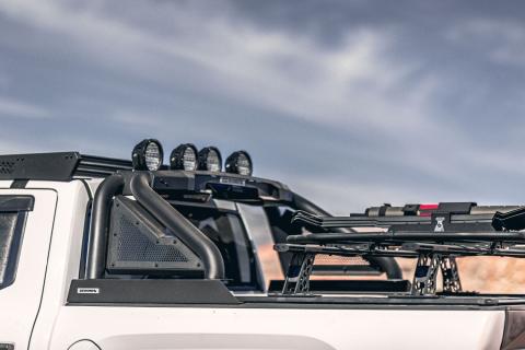 XRS Cross Bars Bed Rail Kit for Full/Mid Sized Trucks W/Tonneau Cover T Tracks Textured Black 2006-2026 Nissan Frontier 2016-2026 Toyota Tacoma 2017-2026 Ford F-250/F-350 Go Rhino
