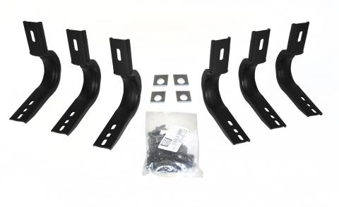 Brackets for 6 Inch OE Xtreme Wheel to Wheel SideSteps Black powder coat 2007-2014 Silverado/Sierra 2500 HD/3500 HD Go Rhino