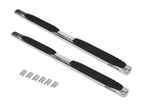 4 Inch OE Xtreme SideSteps With Mounting Bracket Kit Polished Stainless Steel 2009-2010 Dodge Ram 1500/2500/3500 Go Rhino