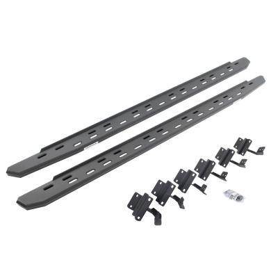 RB30 Slim Line Running Boards with Mounting Bracket Kit Textured Black 2015-2025 Ford F-150/ F-250/F-350 Go Rhino