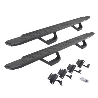 RB30 Running Boards with Mounting Brackets & 2 Pairs of Drops Steps Kit Protective Bedliner Coating 2015-2026 Ford F-150/ F-250/F-350 Go Rhino