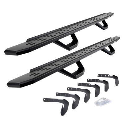 RB30 Running Boards with Mounting Brackets & 2 Pairs of Drops Steps Kit Textured Black 1999-2016 Ford F-250/F-350 Go Rhino