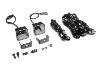 Go Rhino Blackout Series Lights Pair of 2x2 Cube LED Flood Light Kit Black Go Rhino