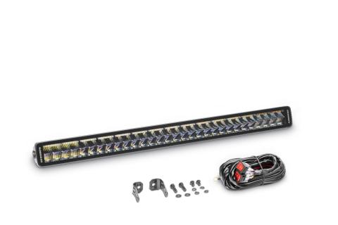 Go Rhino Blackout Combo Series Lights 32 Inch Double Row LED Light Bar With Amber Lighting Black Go Rhino
