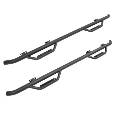 Dominator Classic D2 SideSteps With Mounting Bracket Kit Textured Black 2015-2018 Silverado 2500/3500 HD Go Rhino