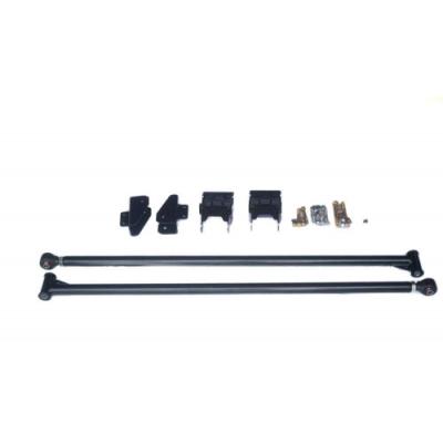 Premium 2.0 Inch Diameter Traction Bars Black Semi Gloss Powder Coat for 05-20 Ford Superduty Long Bed with 4.0 Inch Per Axle No Limit Fabrication