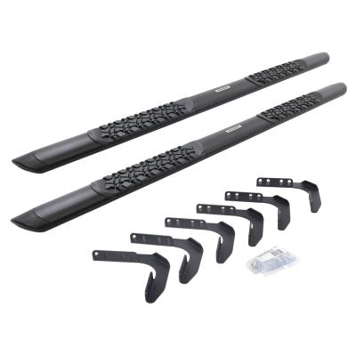 V3 Series Aluminum 5 Inch Elipse Side Steps with Mounting Brackets Textured Black 1999-2016 Ford F-250/F-350 Extended Cab Go Rhino