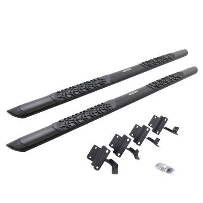 V3 Series Aluminum 5 Inch Elipse Side Steps with Mounting Brackets Textured Black 2015-2026 Ford F-150/ F-250/F-350 Extended Cab Go Rhino