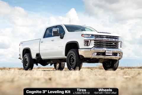 3-Inch Elite Leveling Kit with Fox 2.5 Elite Performance Series Shocks for 2020-2024 Silverado/Sierra 2500/3500 2WD/4WD Cognito