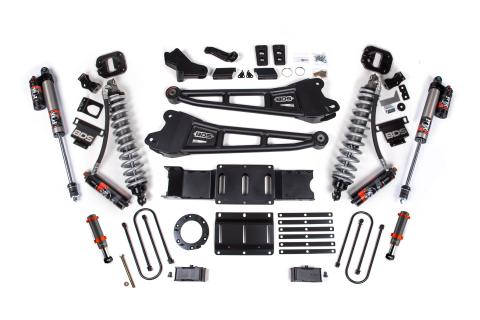 19-24 Ram 3500 4WD 4 Inch Radius Arm Suspension Lift Kit, 2 Inch Rear, Block w/o Overload, 6 Bolt Diesel - Fox 2.5 Performance Elite Series C/O Front, FOX 2.0 Front Bump, Fox 2.5 Performance Elite Series Rear BDS Suspension