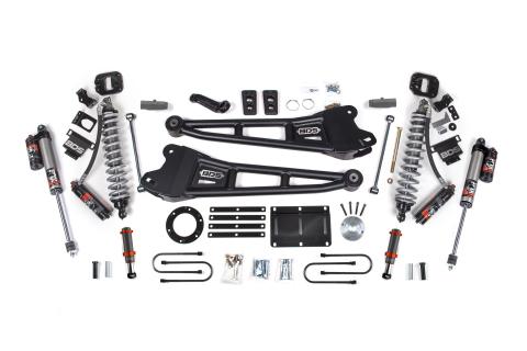13-18 Ram 3500 4WD 6 Inch Radius Arm Suspension Lift Kit, 4 Inch Rear, Block, 6 Bolt Diesel - Fox 2.5 Performance Elite Series C/O Front, FOX 2.0 Front Bump, Fox 2.5 Performance Elite Series Rear BDS Suspension