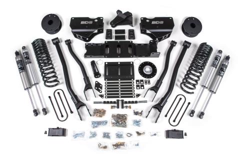 25-26 Ram 3500 (Diesel) 4 Inch 4-Link Suspension Lift Kit W/ Indexing Ring, 2 Inch Rear Lift w/o Overload, Block - Fox 2.5 IFP PS Shocks BDS Suspension