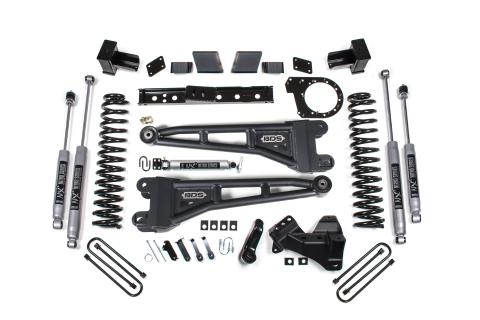 23-26 Ford F-250/F-350 SRW 4WD 7 Inch Radius Arm Suspension Lift Kit, 4.5 Inch Rear, Block, Diesel - Fox 2.5 Performance Elite Series Front and Rear BDS Suspension