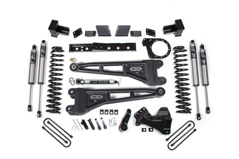 23-26 Ford F-250/F-350 SRW 4WD 7 Inch Radius Arm Suspension Lift Kit, 4.5 Inch Rear, Block, Diesel - Fox 2.5 IFP Performance Series Shocks Front and Rear BDS Suspension