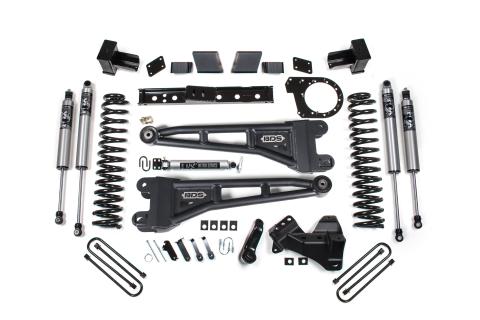 23-26 Ford F-350 DRW 4WD 7 Inch Radius Arm Suspension Lift Kit, 5 Inch Rear, Block, Diesel - Fox 2.5 IFP Performance Series Shocks Front and Rear BDS Suspension