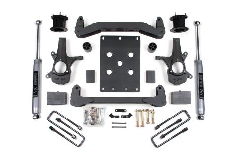 07-13 Chevrolet Silverado 1500 - GMC Sierra 1500 2WD 4.5 Inch Suspension Lift Kit, 3 Inch Rear Lift, Block, Fox 2.0 IFP Performance Series Shocks BDS Suspension