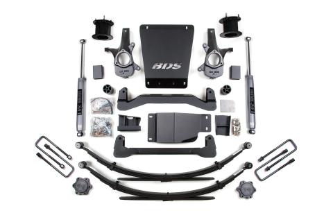 07-13 Chevrolet Silverado 1500 - GMC Sierra 1500 4WD 4.5 Inch Suspension Lift Kit, 4 Inch Rear Lift, Block, Fox 2.0 IFP Performance Series Shocks BDS Suspension