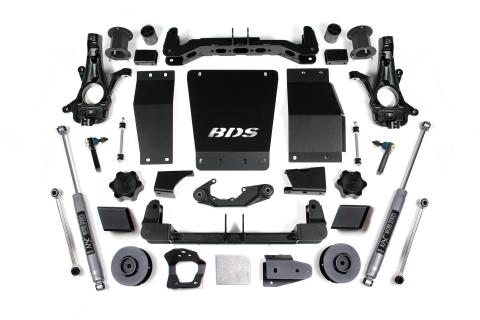 15-20 Chevrolet SUV - GMC SUV 4WD 4.5 Inch Suspension Lift Kit (Cast Steel), 3 Inch Rear Lift, Spacer, NX2 Nitro Shocks BDS Suspension
