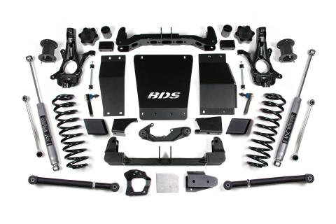 15-20 Chevrolet SUV - GMC SUV 4WD 6 Inch Suspension Lift Kit (Aluminum / Stamped Steel), 5 Inch Rear Lift, Coil Spring, NX2 Nitro Shocks BDS Suspension