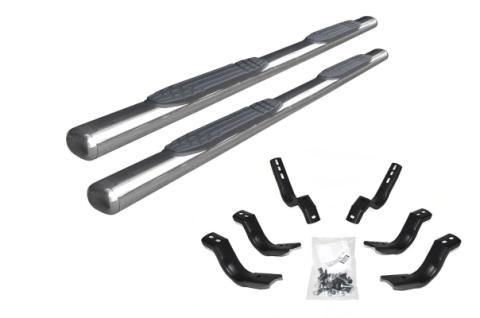 4 Inch 1000 Series SideSteps &amp; Bracket Kit Stainless Steel 2015-2026 Ford F-150/ F-250/F-350 Go Rhino