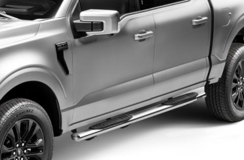 4 Inch 1000 Series SideSteps &amp; Bracket Kit Stainless Steel 2015-2026 Ford F-150/ F-250/F-350 Go Rhino