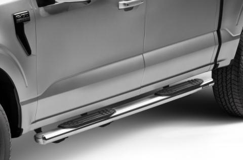 4 Inch 1000 Series SideSteps &amp; Bracket Kit Stainless Steel 2015-2026 Ford F-150/ F-250/F-350 Go Rhino