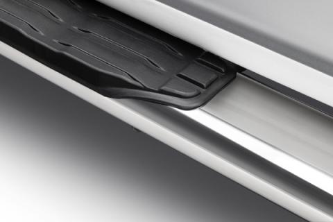 5 Inch 1000 Series Side Steps with Mounting Brackets Kit Polished Stainless Steel 2015-2026 Ford F-150/ F-250/F-350 Go Rhino