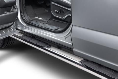 5 Inch 1000 Series Side Steps with Mounting Brackets Kit Polished Stainless Steel 2015-2026 Ford F-150/ F-250/F-350 Go Rhino