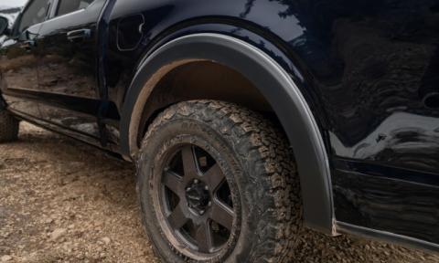 Black OE Style Smooth Finish Rear Fender Flares For 2017-2022 Ford F250 Super Duty 2017-2022 F350 Super Duty W/98 Inch Bed Bushwacker