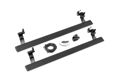 RealTruck VoltStep Electric Running Board Kit Textured Black 2007-2013 Silverado/Sierra 1500 2007-2014 Silverado/Sierra 2500 HD/3500 HD Go Rhino