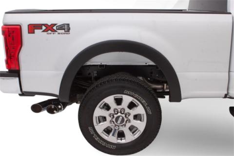 Black OE Style Smooth Finish 4-Piece Fender Flare Set For 2008-2010 Ford F250/F350 Super Duty Bushwacker
