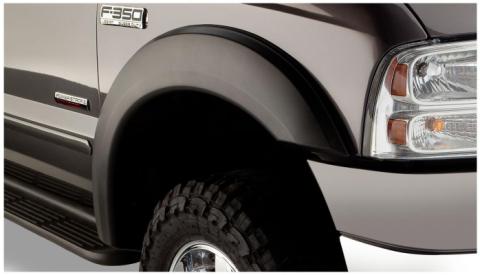 Black Extendafender Style Smooth Finish 4-Piece Fender Flare Set For 1999-2007 Ford F250/F350 Super Duty Bushwacker