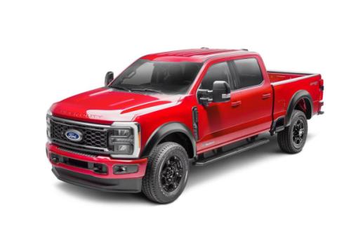 Black Extendafender Style Smooth Finish 4-Piece Fender Flare Set For 2023-2026 Ford F250/350 Bushwacker