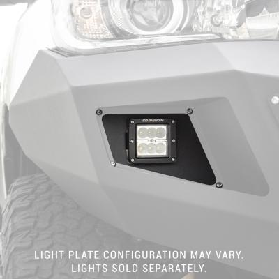 BR5/BR10 Front Light Plates (3x3 Surface Mount) Textured Black 2010-2019 Dodge Ram 2500/3500 2011-2016 Ford F-250/F-350 Go Rhino