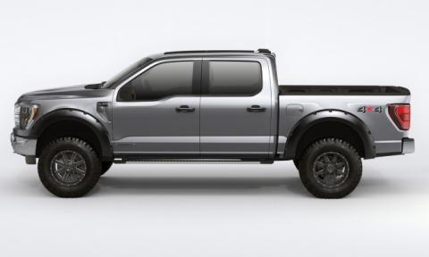 Black Forge Pocket/Rivet Textured Finish 4-Pc Fender Flare Set For 99-07 Ford F250/350 Excludes Dually Bushwacker