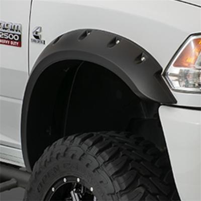 Black Max Coverage Pocket/Rivet Style Smooth Finish Front Fender Flares For 2019 Chevrolet Silverado 1500 Ld, 2014-2018 Silverado 1500 2015-2019 Silverado 2500HD, 3500HD Fits 78.8/97.8 Inch Bed Bushwacker