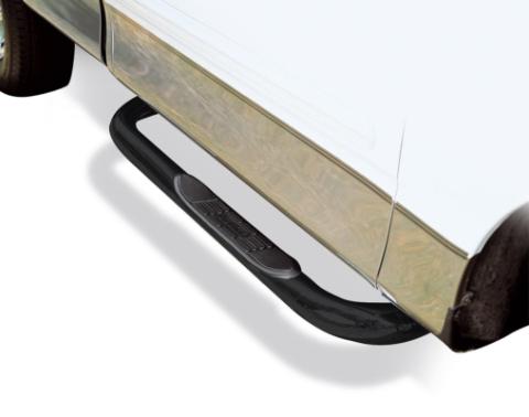 4000 Series SideSteps With Mounting Bracket Kit Powder Coat Black 1999-2004 Silverado/Sierra 1500/2500/3500 Go Rhino