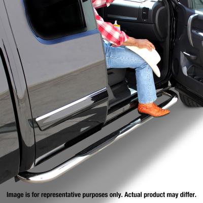 4000 Series SideSteps With Mountins Bracket Kit Polished Stainless Steel 2019-2026 Silverado/Sierra 1500/2500 HD Go Rhino