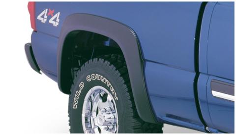 Black Extendafender Style Smooth Finish 4-Piece Fender Flare Set For 99-07 Silverado/Sierra Trucks (Check Application Guide) Bushwacker
