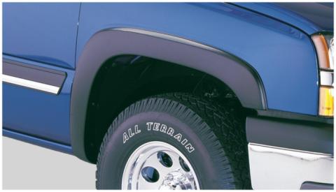 Black OE Style Smooth Finish 4-Piece Fender Flare Set For 1999-2007 Chevrolet Silverado/GMC Sierra (Check Application Guide) Bushwacker