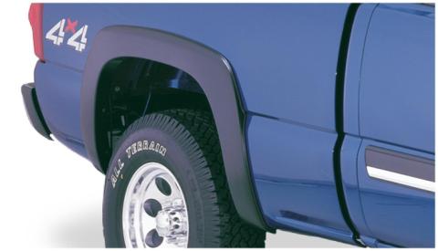 Black OE Style Smooth Finish 4-Piece Fender Flare Set For 1999-2007 Chevrolet Silverado/GMC Sierra (Check Application Guide) Bushwacker