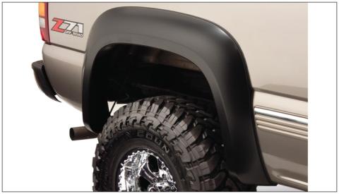 Black Extendafender Style Smooth Finish 4-Piece Fender Flare Set For 2007-2013 Silverado 1500 2007-2014 Silverado 2500 Hd/3500 Hd (Excludes Dually) Fits 78, 78.7/97.6 Inch Bed Bushwacker