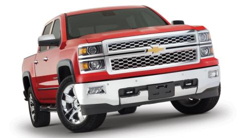 Black OE Style Smooth Finish 4-Piece Fender Flare Set For 14-18 Chevrolet 1500, 19 Silverado Ld, 15-19 Chevrolet Silverado 2500/3500 (Excludes Dually) Bushwacker