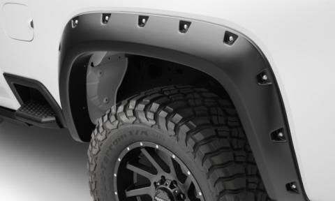 Black Pocket/Rivet Style Smooth Finish 4-Piece Set For 2020-2026 Chevrolet Silverado 2500/3500 Bushwacker
